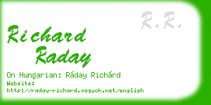 richard raday business card