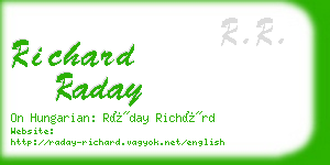 richard raday business card